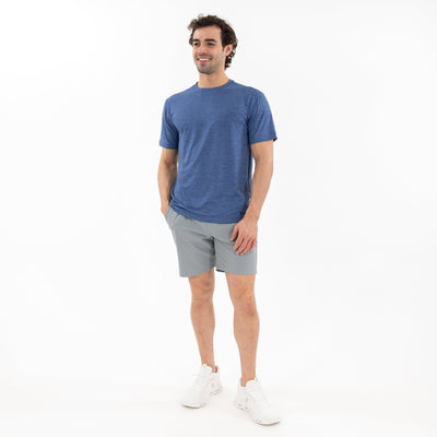 Tailwind Performance Tee | Heather - Flag Blue/Dusk Blue