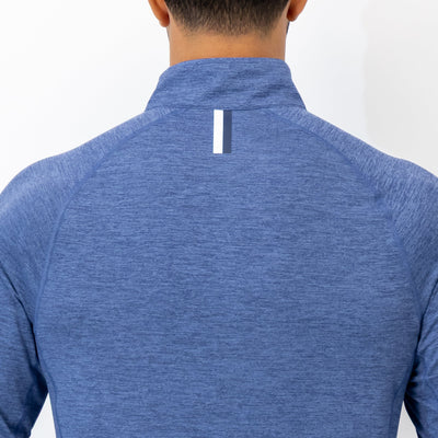 Tailwind Performance Q-Zip | Heather - Flag Blue/Dusk Blue