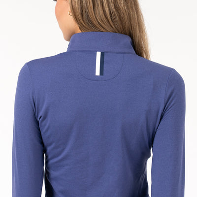 Heather Performance Q-Zip | Heather - Flag Blue/Flag Blue