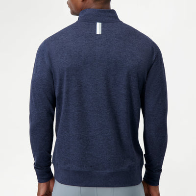Pace Q-Zip Pullover | Heather - Fleet Navy/Annapolis Blue