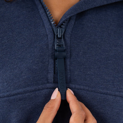 Clarity Half-Zip Hoodie | Heather - Fleet Navy