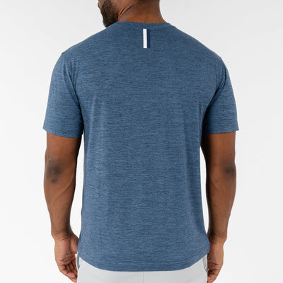 Tailwind Performance Tee | Heather - Fleet Navy/Highcountry Blue