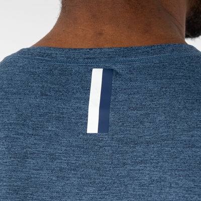 Tailwind Performance Tee | Heather - Fleet Navy/Highcountry Blue