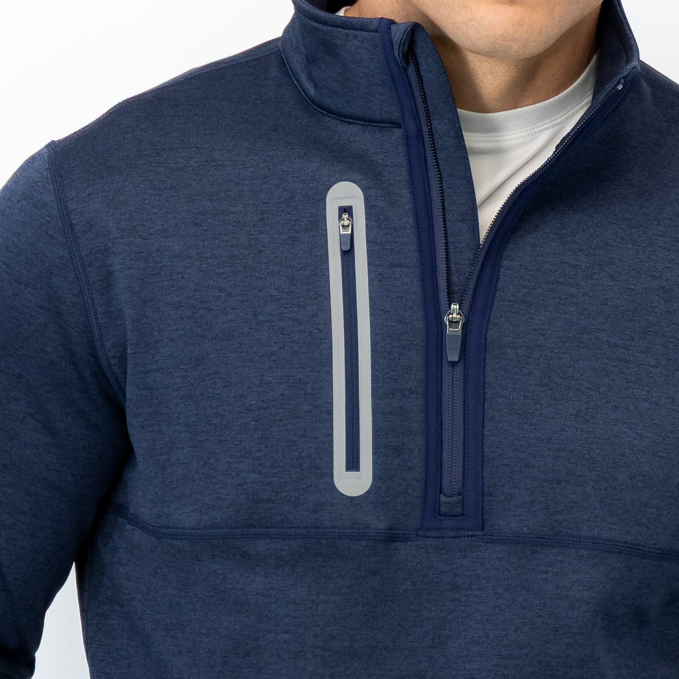 Knoll Performance Half-Zip | Heather - Fleet Navy/Fleet Navy