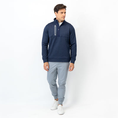 Knoll Performance Half-Zip | Heather - Fleet Navy/Fleet Navy
