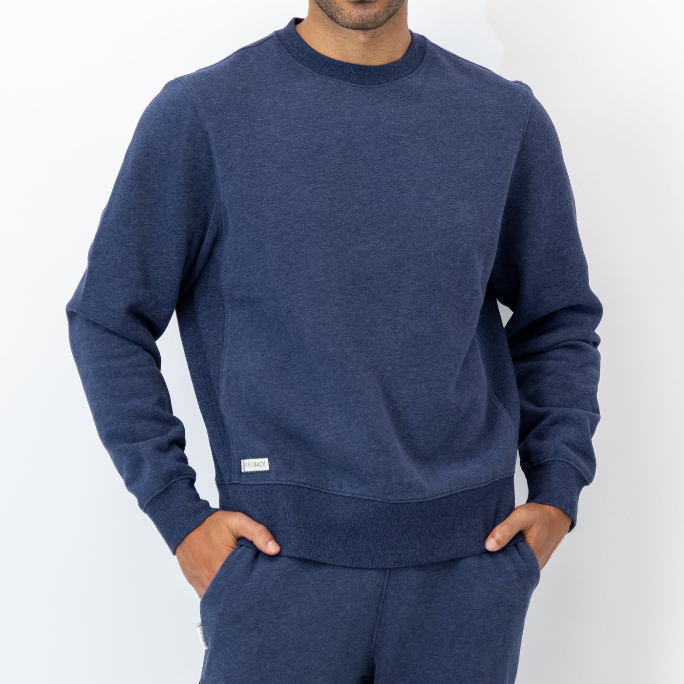 Ready Crewneck | Heather - Fleet Navy