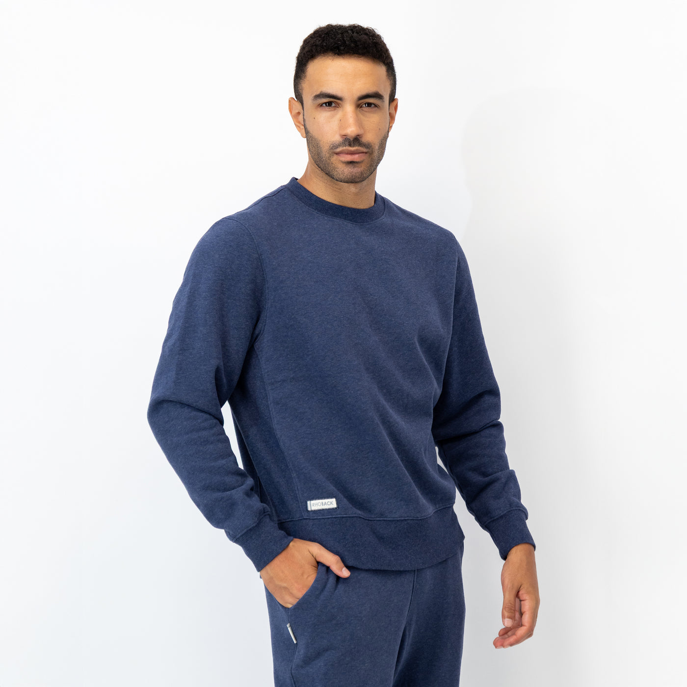 Ready Crewneck | Heather - Fleet Navy