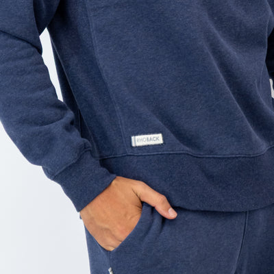Ready Crewneck | Heather - Fleet Navy