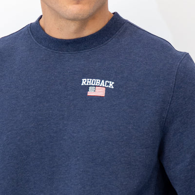 Ready Crewneck - USA | Heather - Fleet Navy - USA