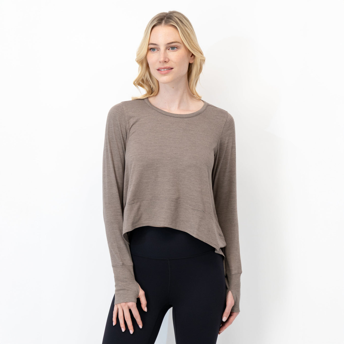 Drift Long Sleeve Flowy Tee | Heather - Greyhawk/Greyhawk