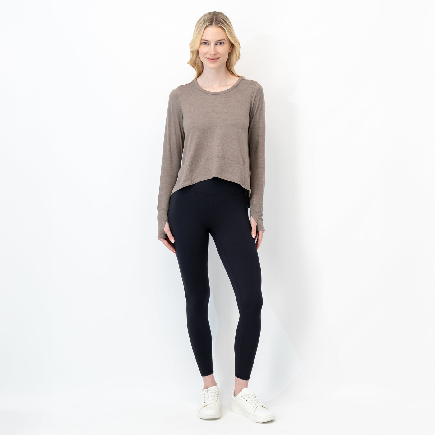 Drift Long Sleeve Flowy Tee | Heather - Greyhawk/Greyhawk