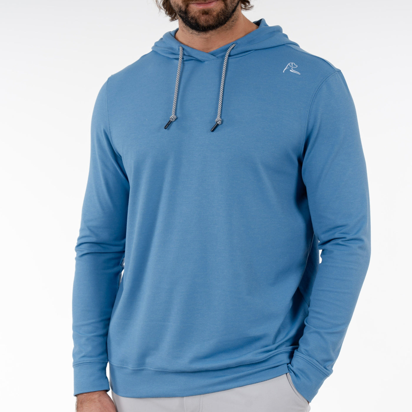 Hesi Performance Hoodie | Heather - Highcountry Blue/Ice Pick Blue