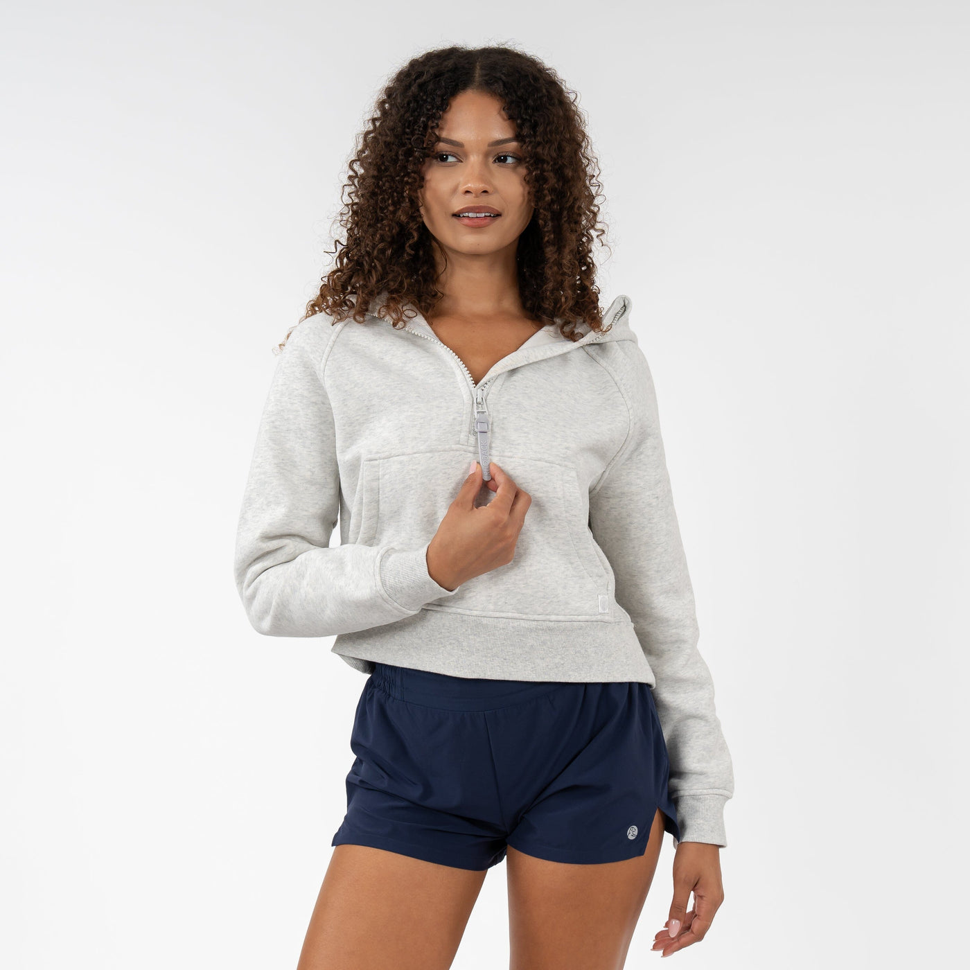 Clarity Half-Zip Hoodie | Heather - Ivory