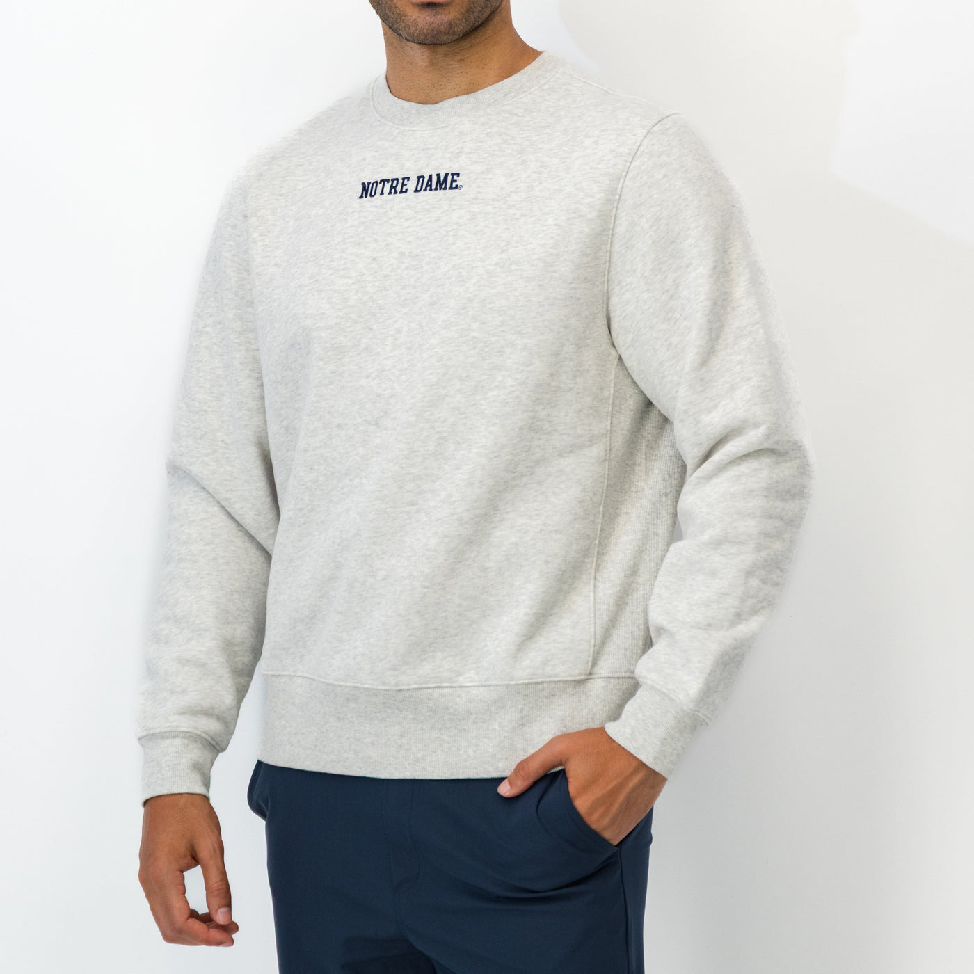 Ready Collegiate Crewneck - Notre Dame | Heather - Ivory - Notre Dame - 1