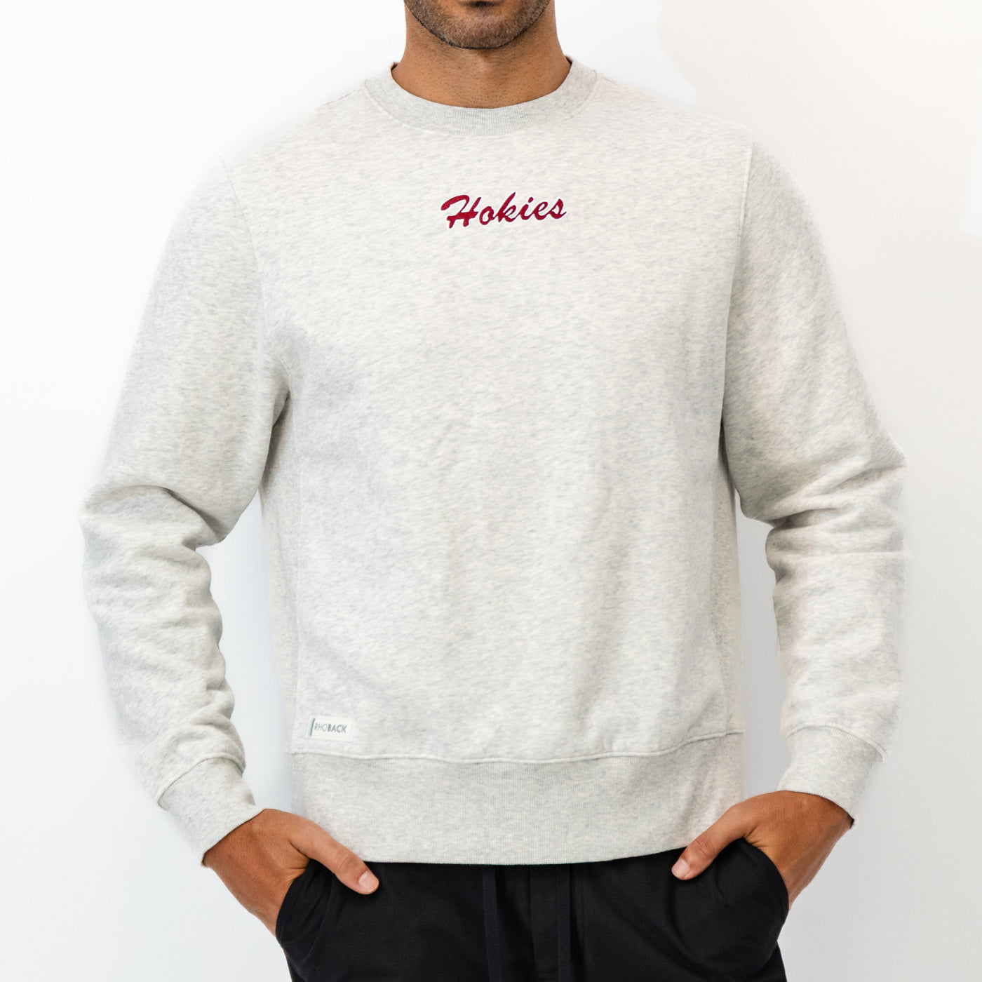 Ready Collegiate Crewneck - Virginia Tech | Heather - Ivory - Virginia Tech - 1