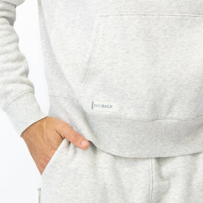 Ready Collegiate Hoodie - Kansas | Heather - Ivory - KU 2 BLUE