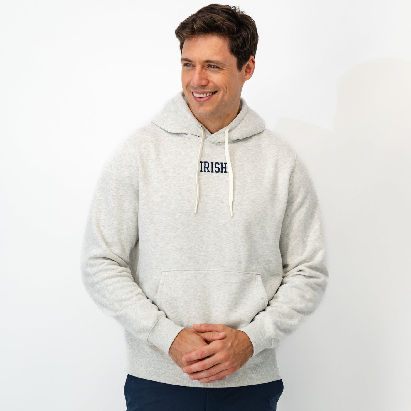 Ready Collegiate Hoodie - Notre Dame | Heather - Ivory - Notre Dame - 1