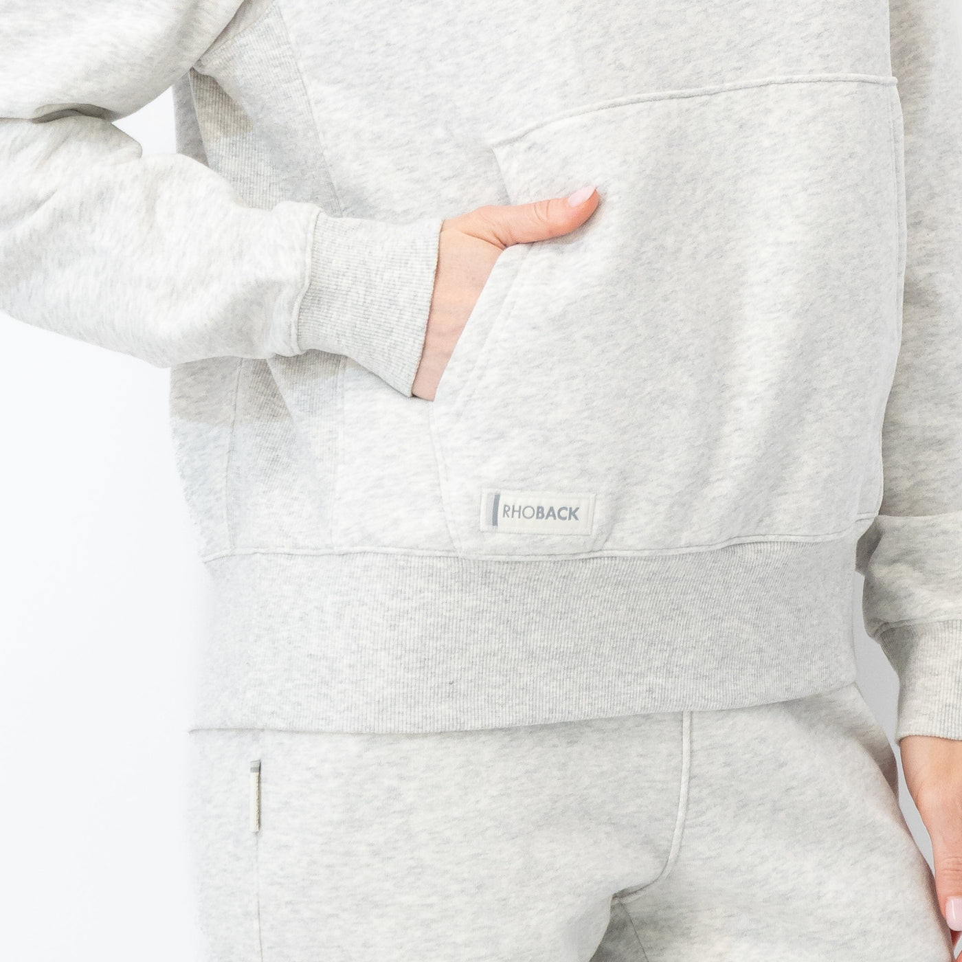 Ready Collegiate Hoodie - Kansas | Heather - Ivory - KU 2 BLUE (Women)