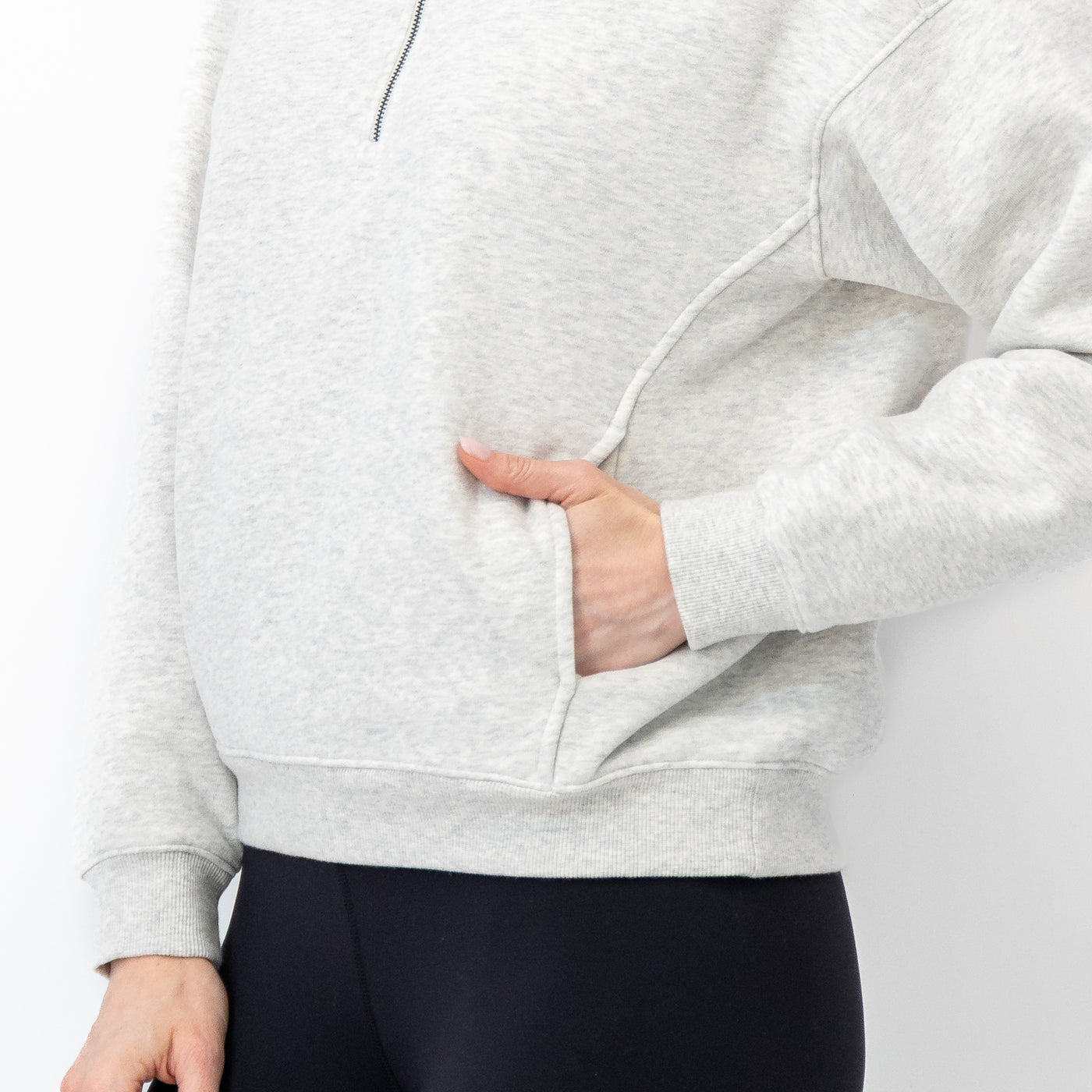 Serenity Half-Zip | Heather - Ivory