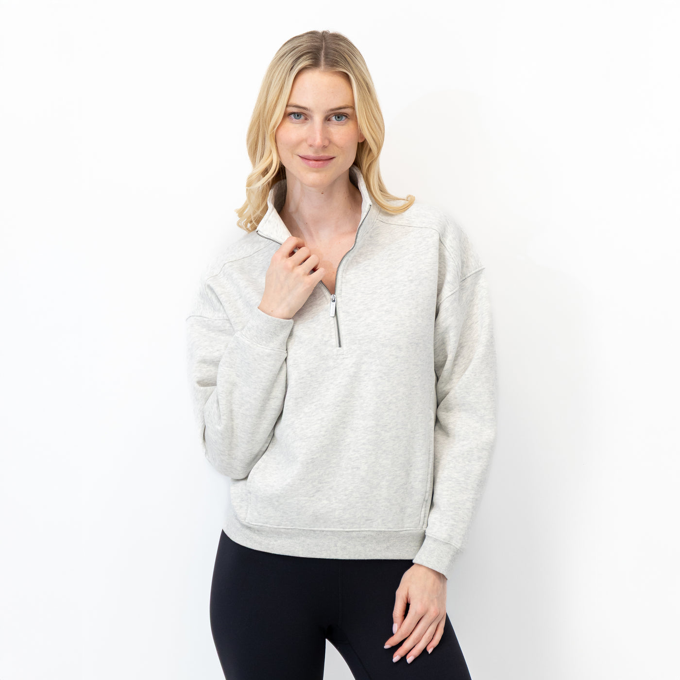 Serenity Half-Zip | Heather - Ivory
