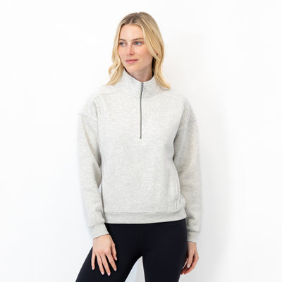 Serenity Half-Zip | Heather - Ivory