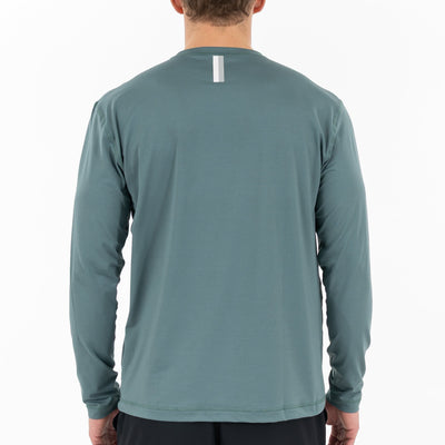 Blitz Tech Long Sleeve Tee | Heather - Jungle Green/Dusty Pine