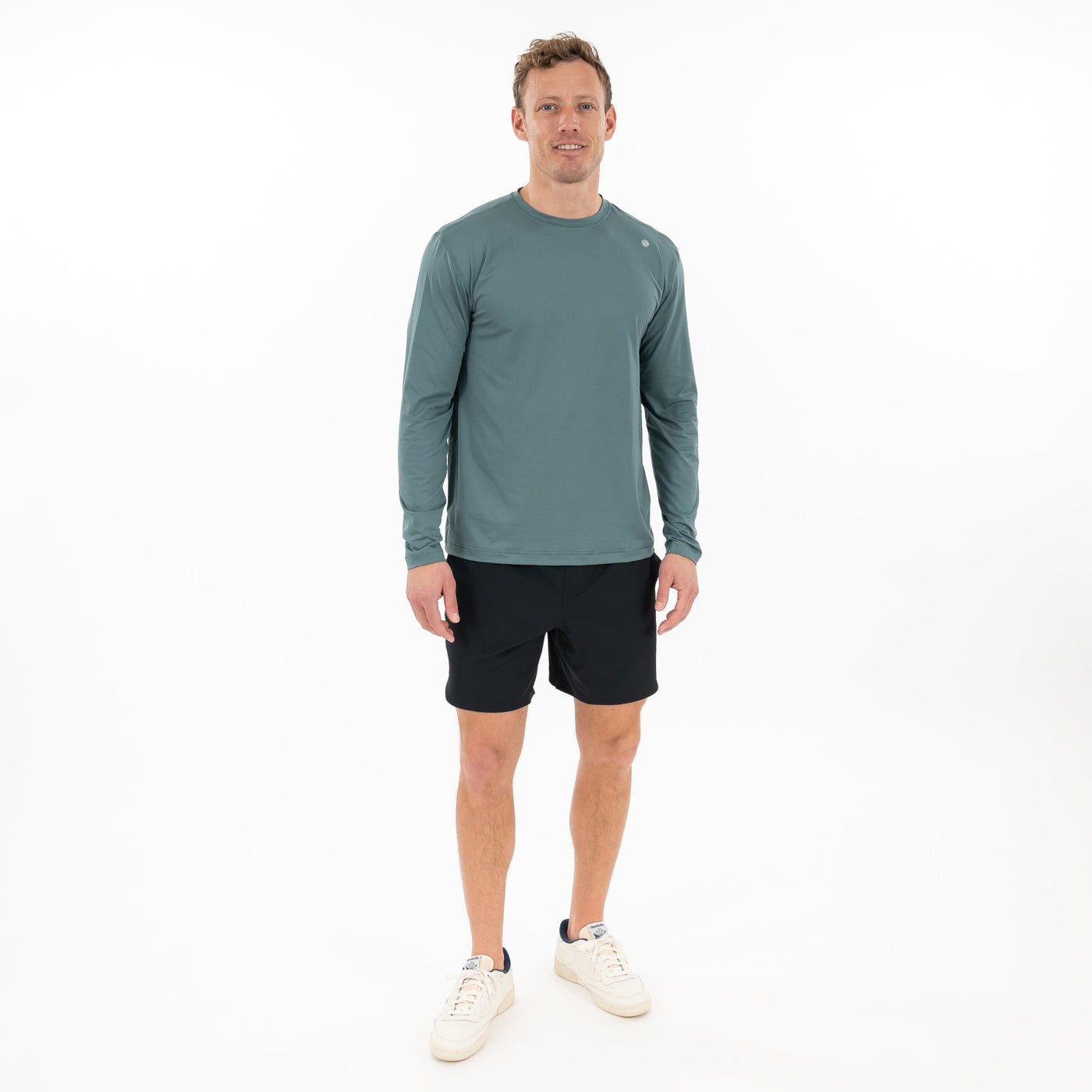 Blitz Tech Long Sleeve Tee | Heather - Jungle Green/Dusty Pine