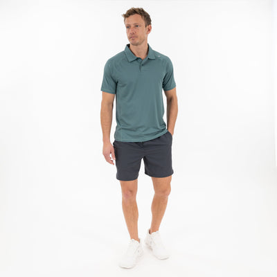Blitz Tech Polo | Heather - Jungle Green/Dusty Pine