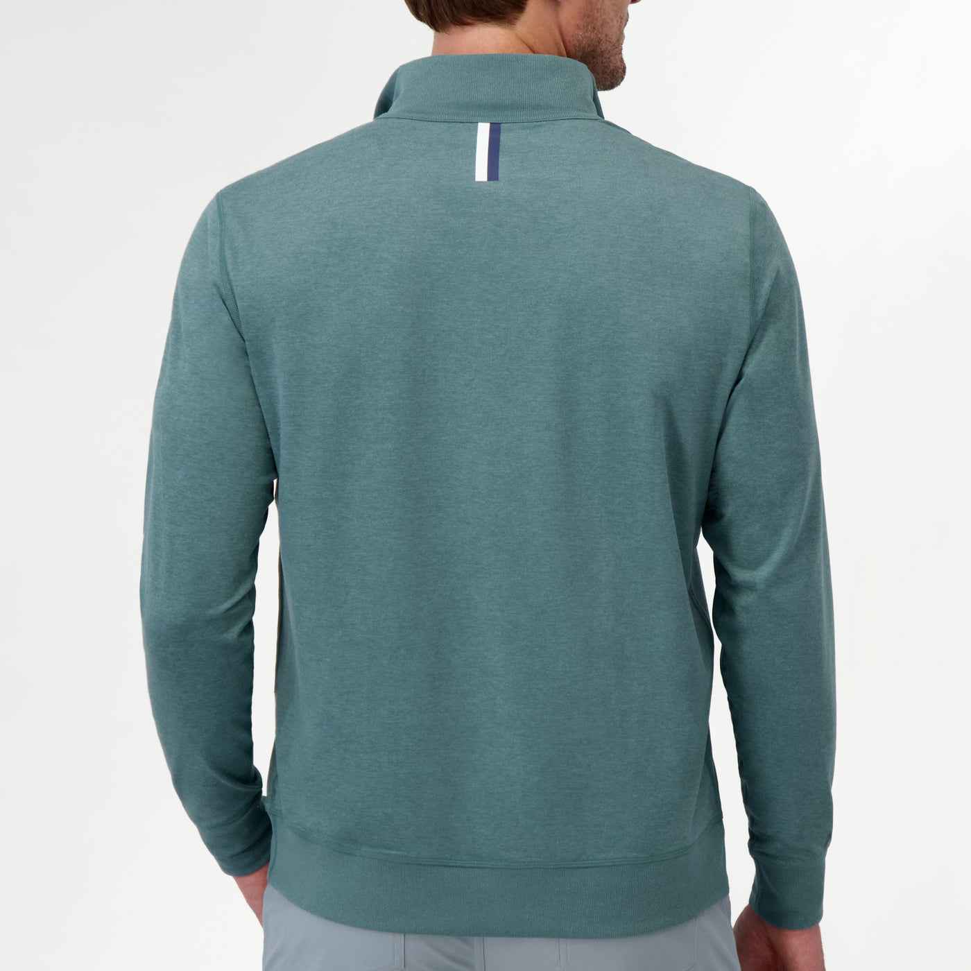 Pace Q-Zip Pullover | Heather - Jungle Green/Jungle Green