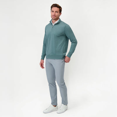 Pace Q-Zip Pullover | Heather - Jungle Green/Jungle Green