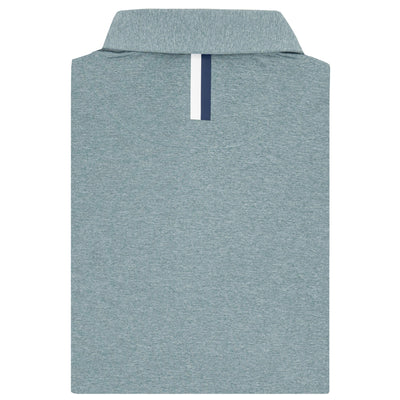 Heather | Performance Polo | Heather - Jungle Green/White