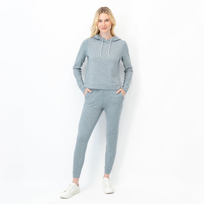 Tempo Performance Jogger | Heather - Jungle Green/White