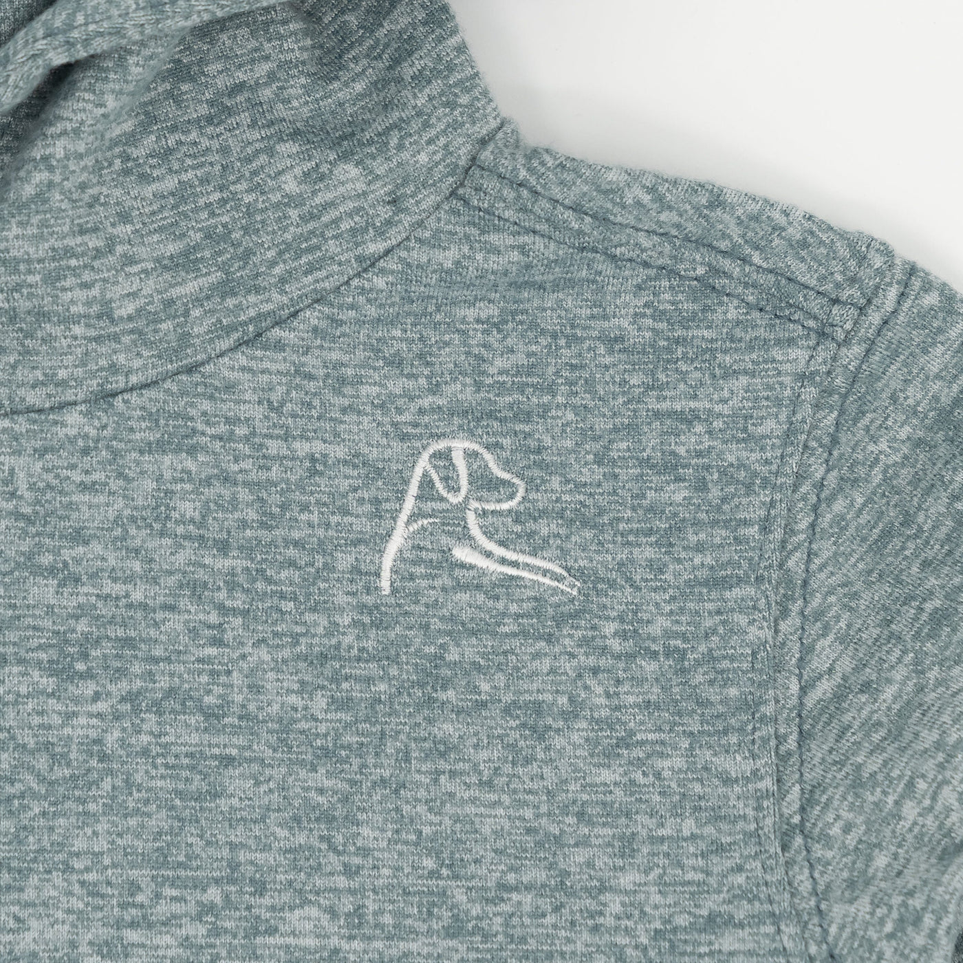 Lil' Hesi Performance Hoodie | Heather - Jungle Green/White