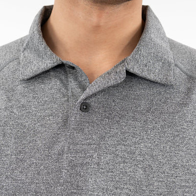 Blitz Tech Polo | Heather - Middie Grey/White
