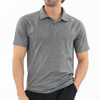 Blitz Tech Polo | Heather - Middie Grey/White