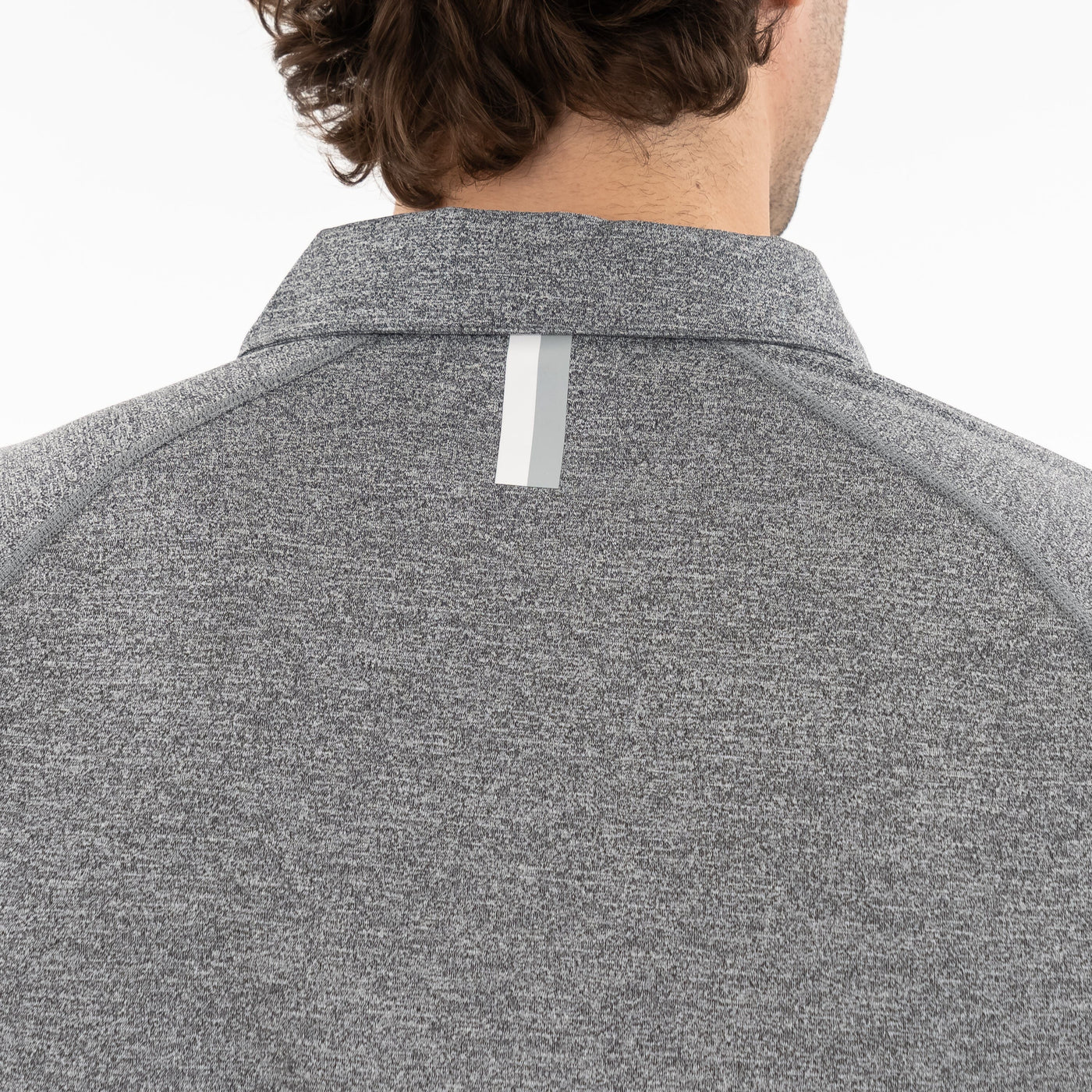 Blitz Tech Polo | Heather - Middie Grey/White