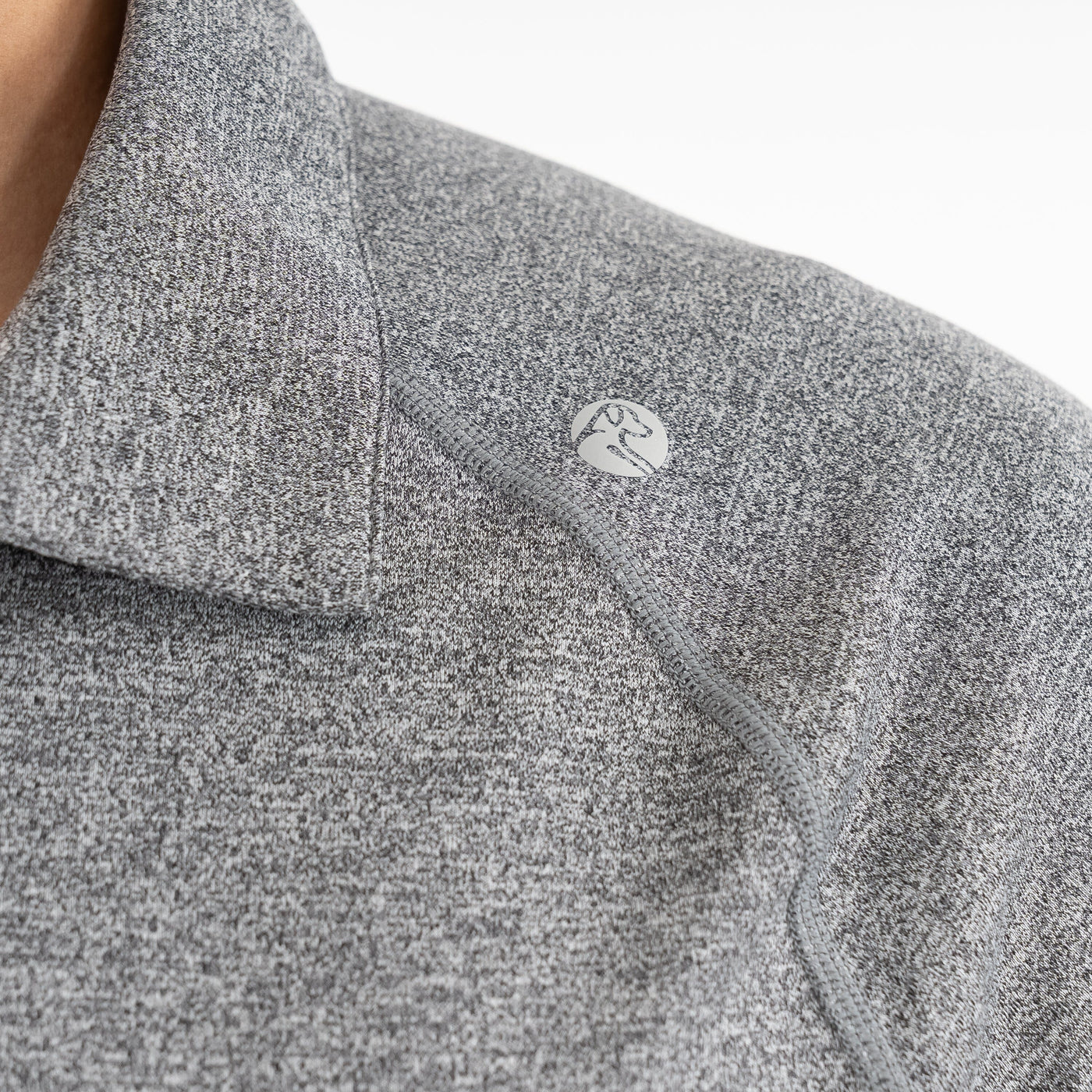 Blitz Tech Polo | Heather - Middie Grey/White