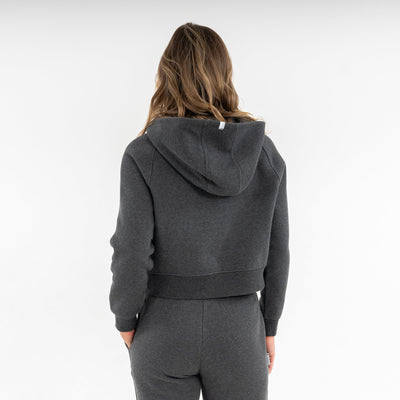 Clarity Half-Zip Hoodie | Heather - Midnight Black