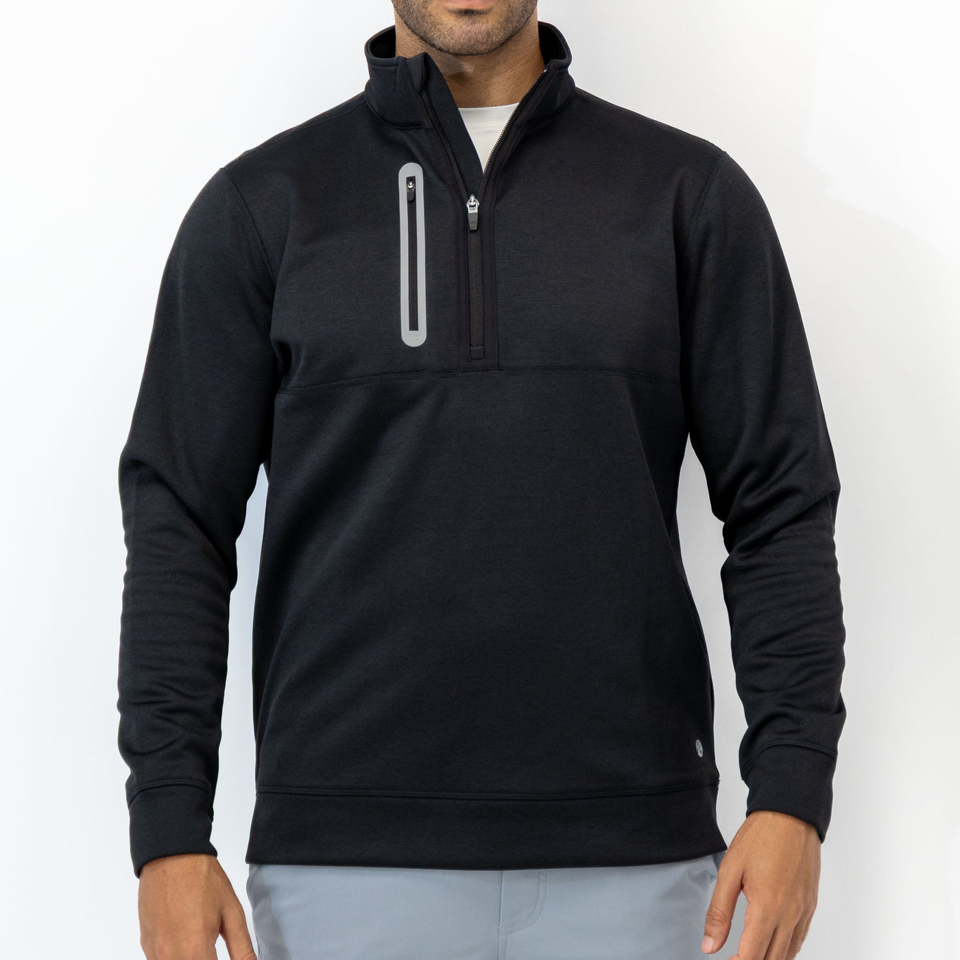 Knoll Performance Half-Zip | Heather - Midnight Black/Midnight Black