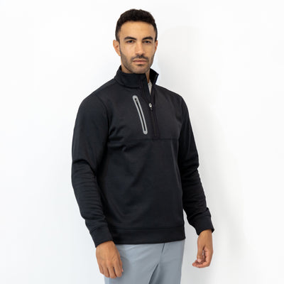 Knoll Performance Half-Zip | Heather - Midnight Black/Midnight Black