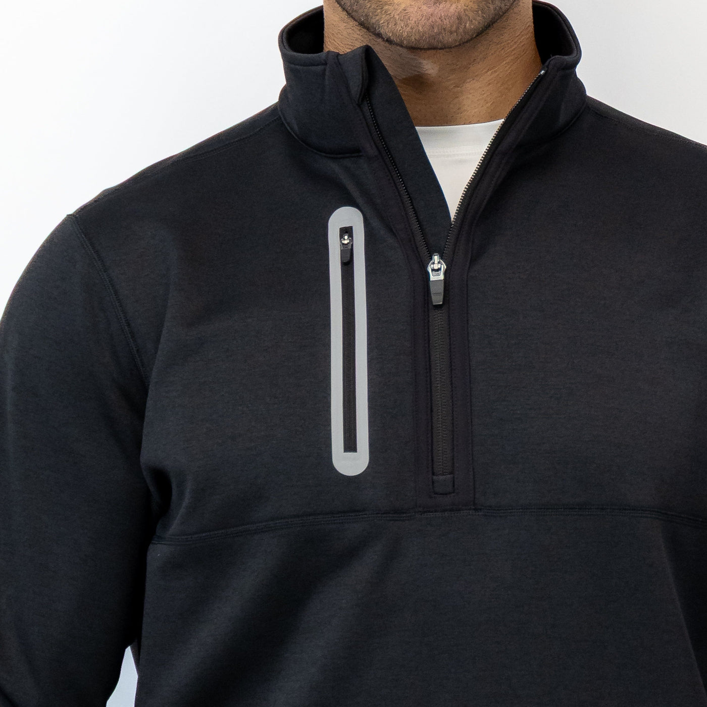 Knoll Performance Half-Zip | Heather - Midnight Black/Midnight Black