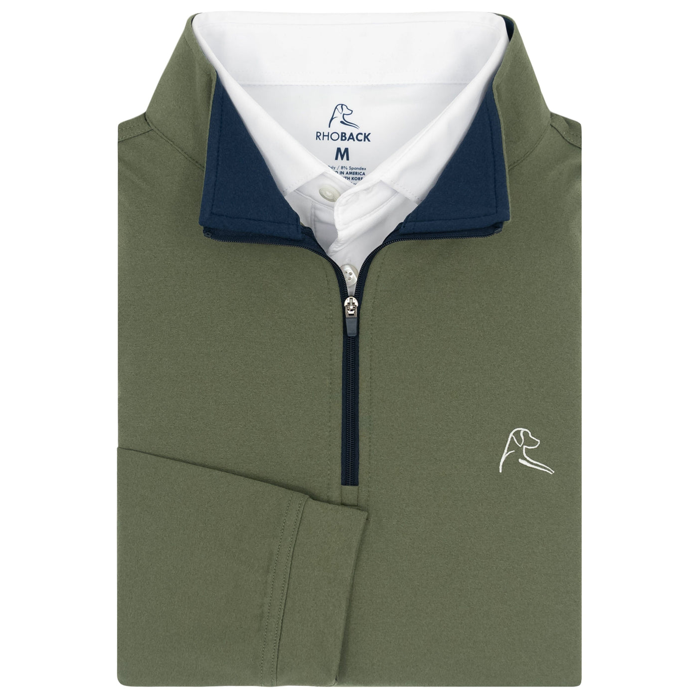 Heather Performance Q-Zip | Heather - Moss Green/Moss Green