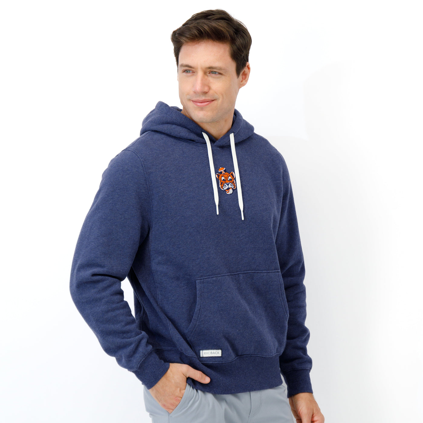 Ready Collegiate Hoodie - Auburn | Heather - Fleet Navy - Auburn - 1