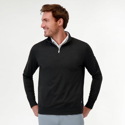 Pace Q-Zip Pullover | Heather - Nightfall/Panther Black