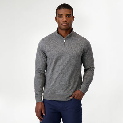 Pace Q-Zip Pullover | Heather - Owl Grey/Ash Grey