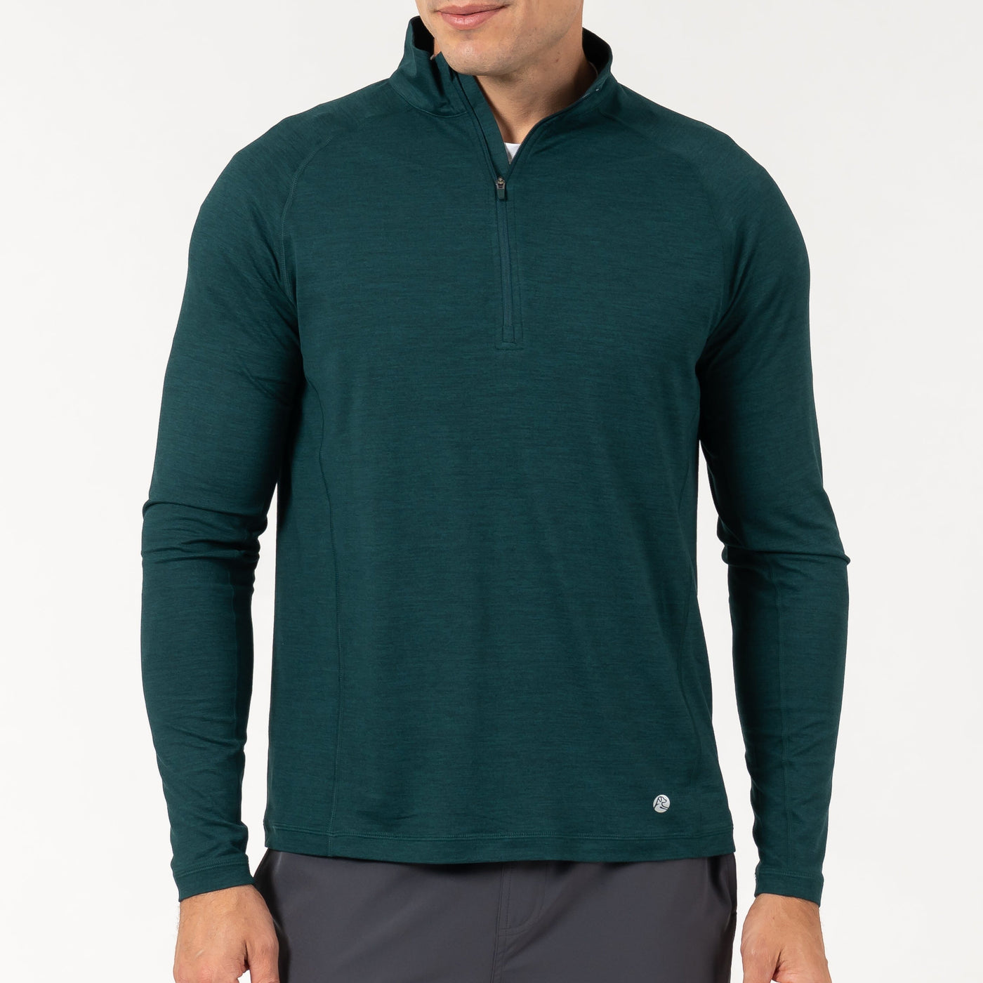Tailwind Performance Q-Zip | Heather - Ponderosa Green/Ponderosa Green