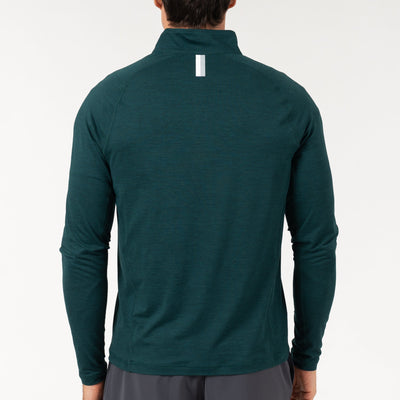 Tailwind Performance Q-Zip | Heather - Ponderosa Green/Ponderosa Green