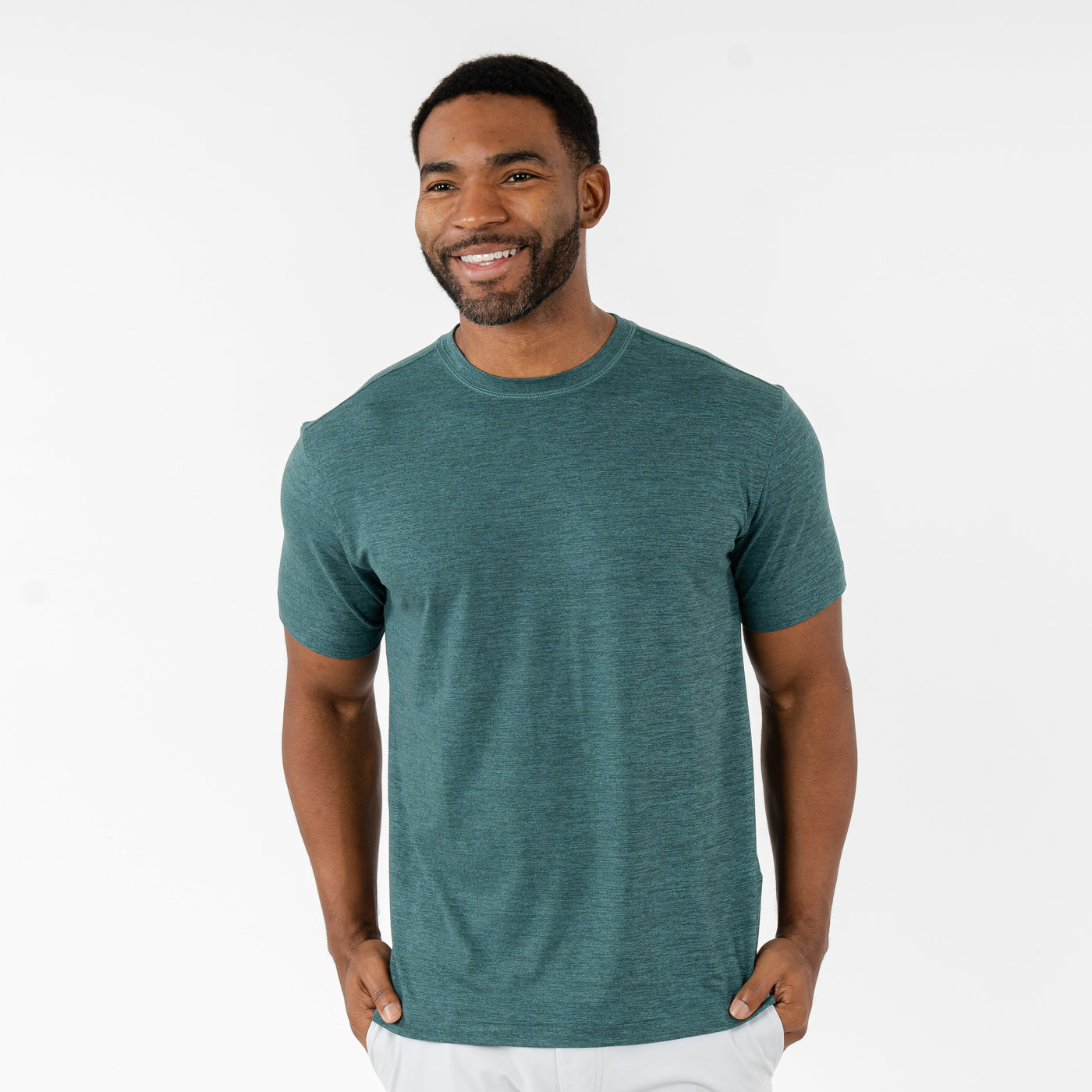 Tailwind Performance Tee | Heather - Ponderosa Green/Leaf Green