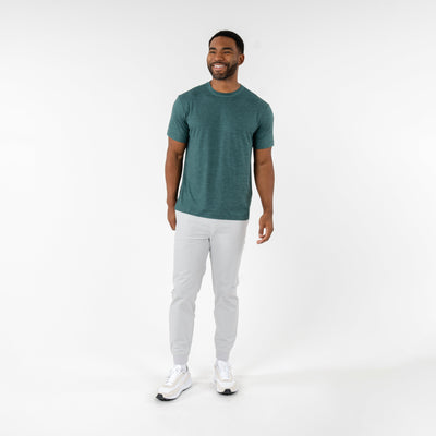 Tailwind Performance Tee | Heather - Ponderosa Green/Leaf Green