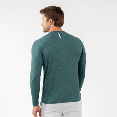 Tailwind Performance Long Sleeve Tee | Heather - Ponderosa Green/Leaf Green
